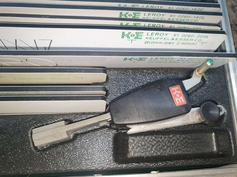 VINTAGE KEUFFEL & ESSER K&E - Leroy Lettering Set