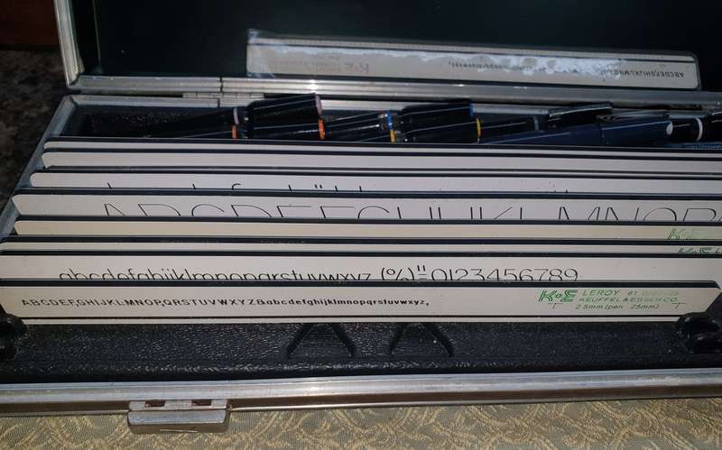 VINTAGE KEUFFEL & ESSER K&E - Leroy Lettering Set