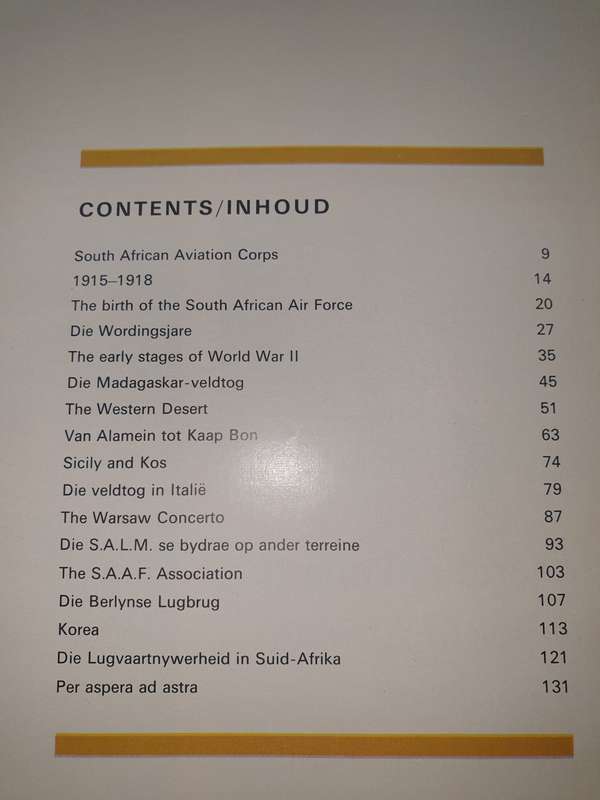 SA Airforce Golden Jubilee Souvenir Book 1920 - 1970