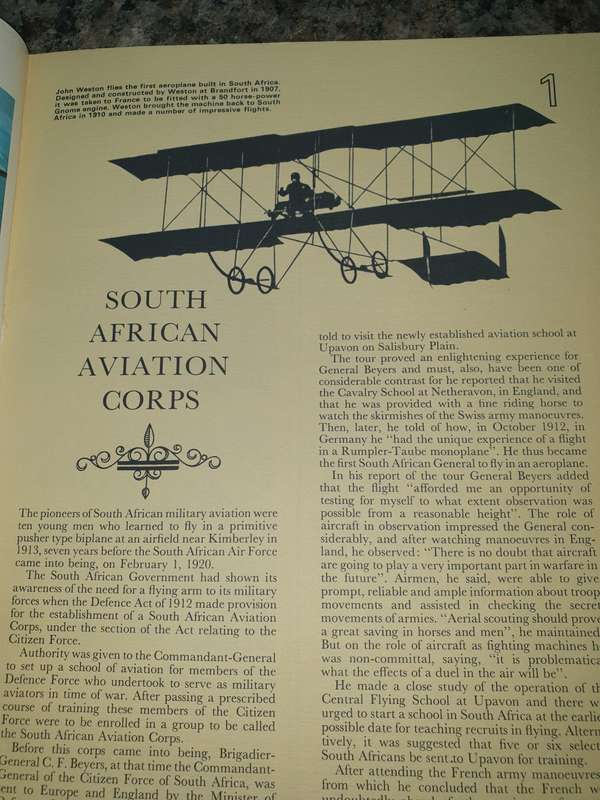 SA Airforce Golden Jubilee Souvenir Book 1920 - 1970
