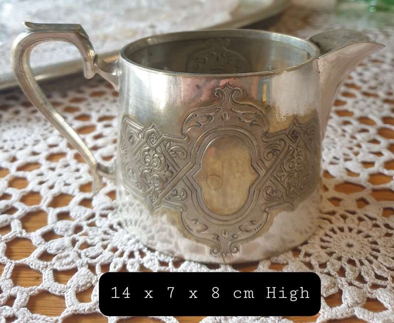 VINTAGE SILVER PLATED SET WITH TRAY | NEEDS A GOOD CLEAN |