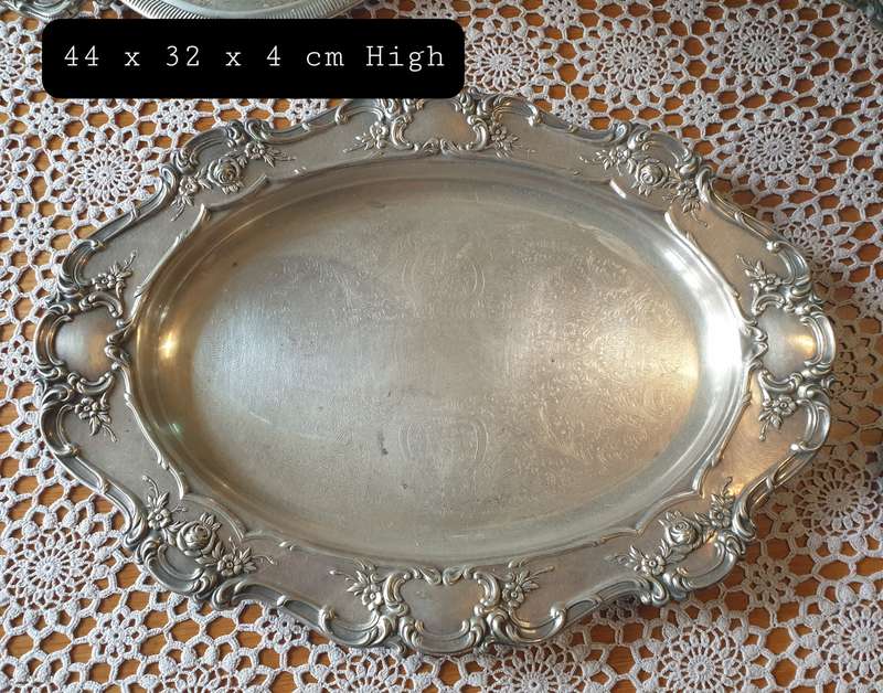 VINTAGE SILVER PLATED SET WITH TRAY | NEEDS A GOOD CLEAN |