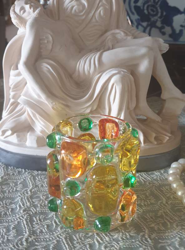 ORIGINAL 1960'S Art Deco BUBBLE GLASS