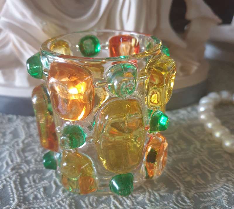 ORIGINAL 1960'S Art Deco BUBBLE GLASS