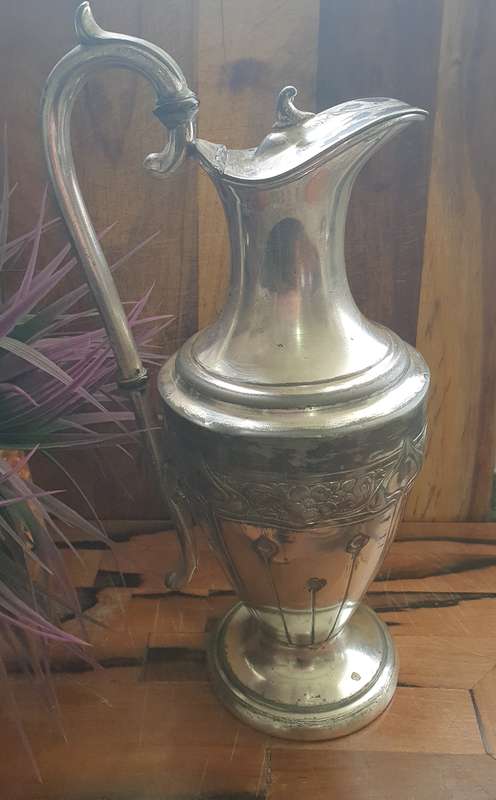 CLARET JUG AND CANDLE HOLDER