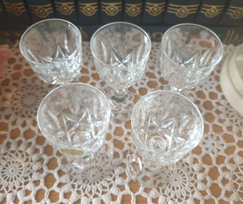 RCR Royal Crystal Rock 24% Lead Crystal Glasses Set of 5