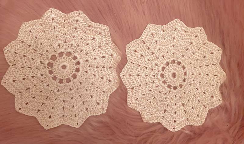 Crochet table doilies  | Dusty Pink |