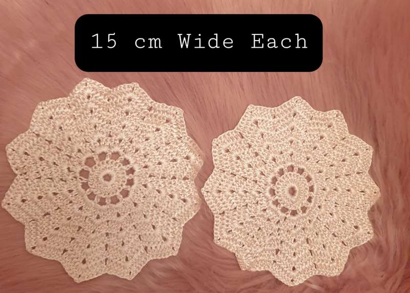 Crochet table doilies  | Dusty Pink |