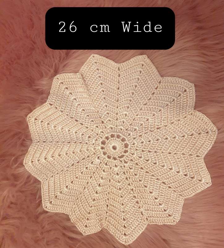 Crochet table doilies  | Dusty Pink |