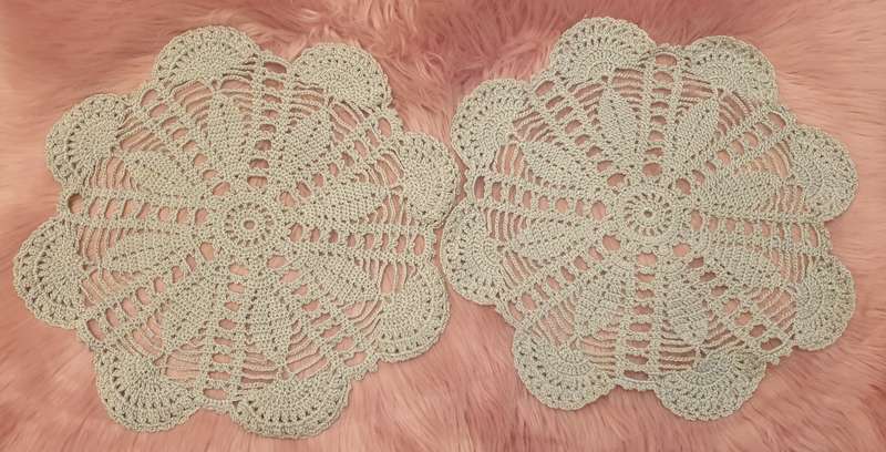 Crochet table doilies | Dusty Mint Green |