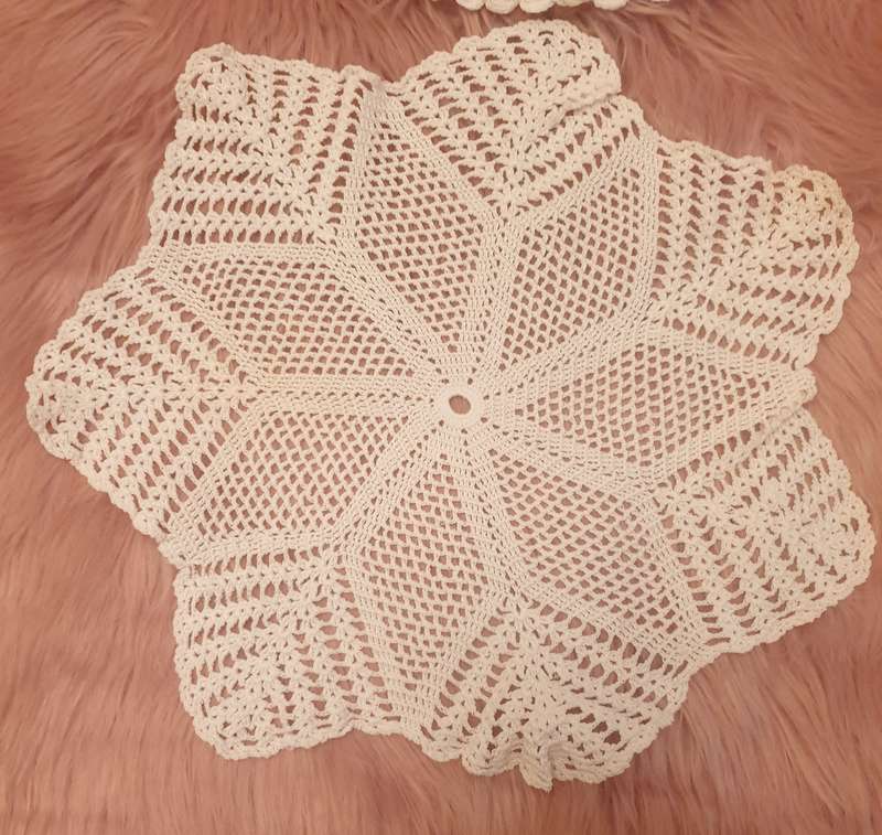 Crochet table doilies