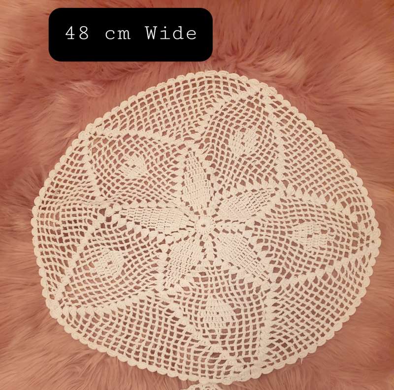 Crochet table doilies