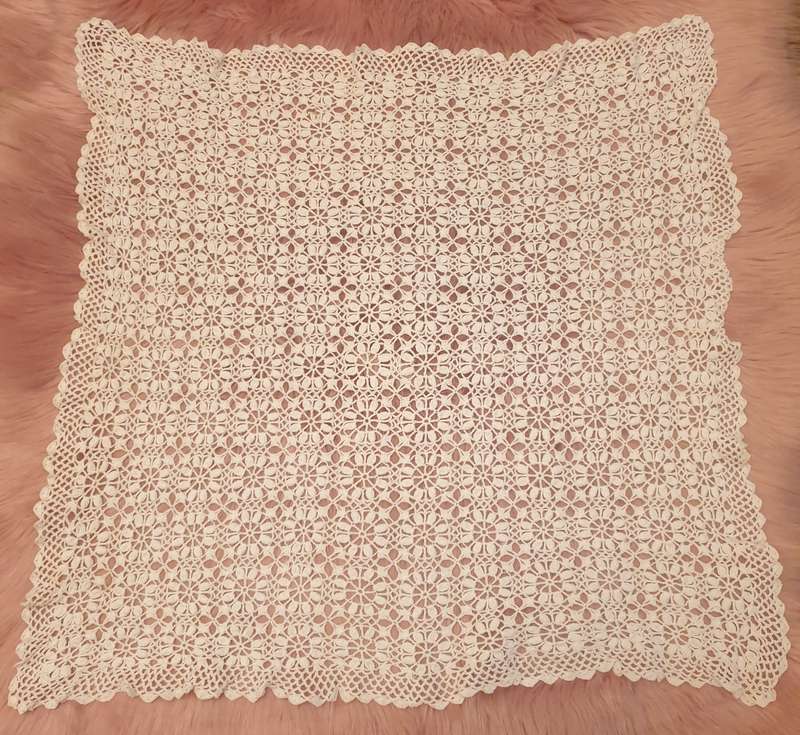 Crochet table doily