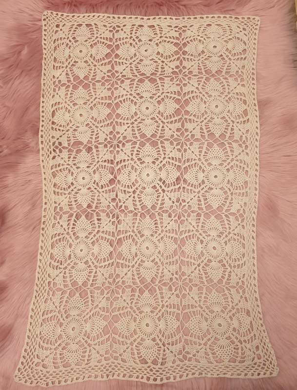 Crochet table doily