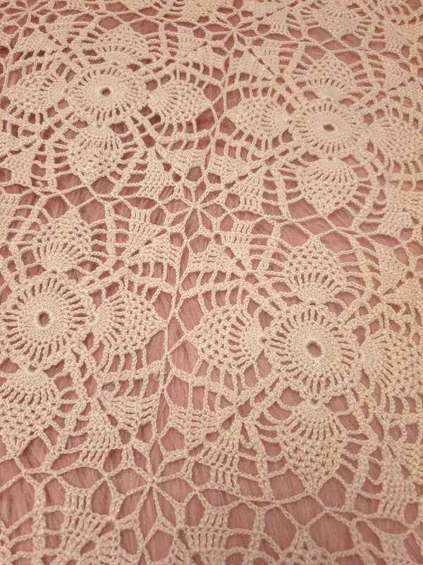 Crochet table doily