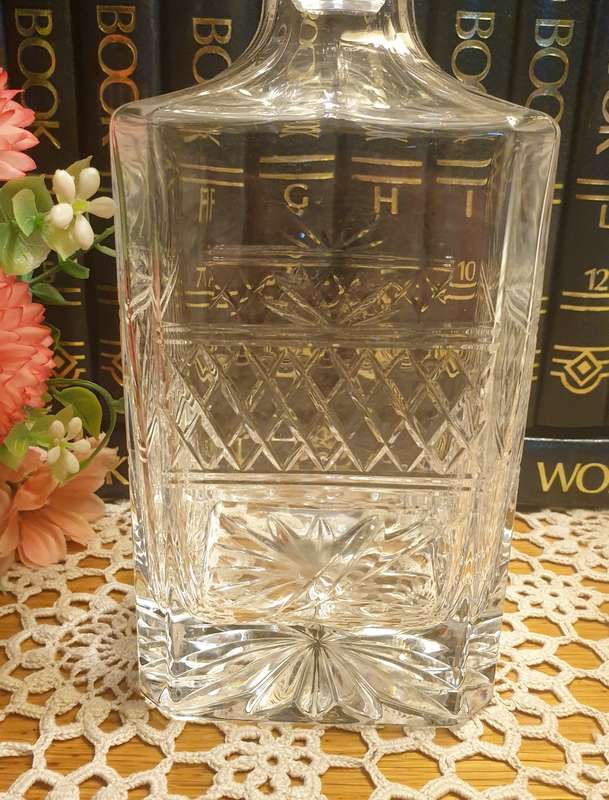 CUT GLASS DECANTER
