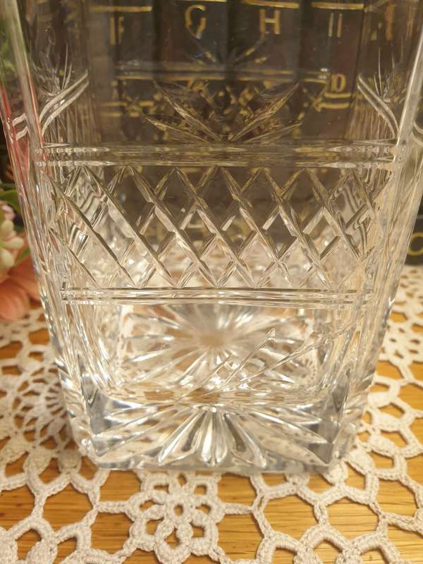 CUT GLASS DECANTER