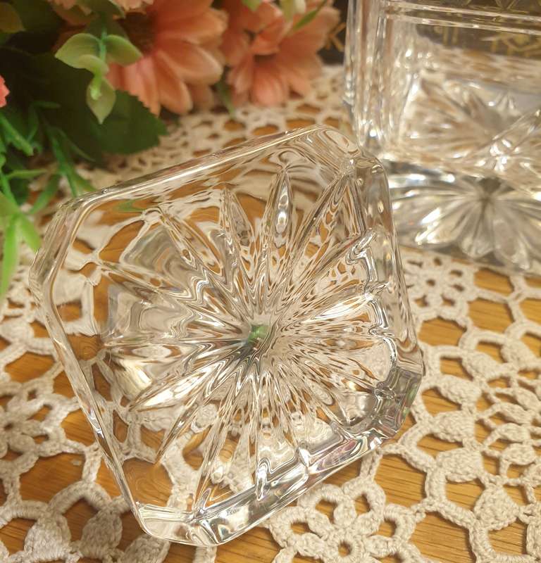 CUT GLASS DECANTER