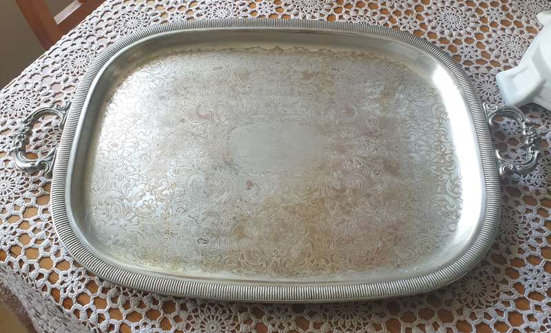 SILVER PLATED TRAY | WELL USED |