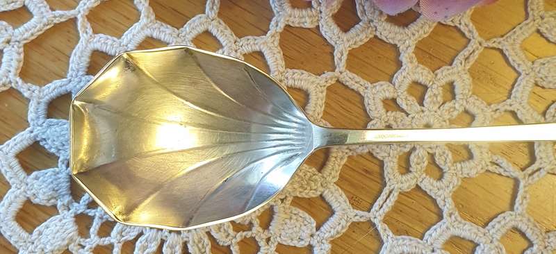 VINTAGE SET OF LARGE SERVING SPOON WITH SMALL JAM SPOON