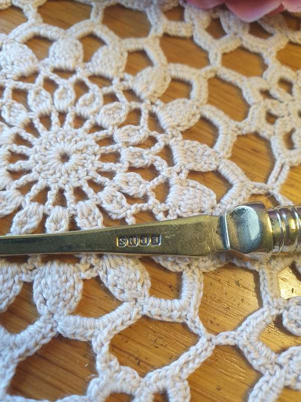 Vintage Bone handle silver plated EPNS pickle fork