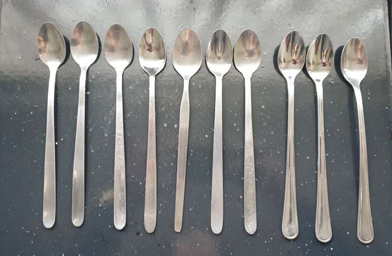 STAINLESS STEEL MILKSHAKE SPOONS