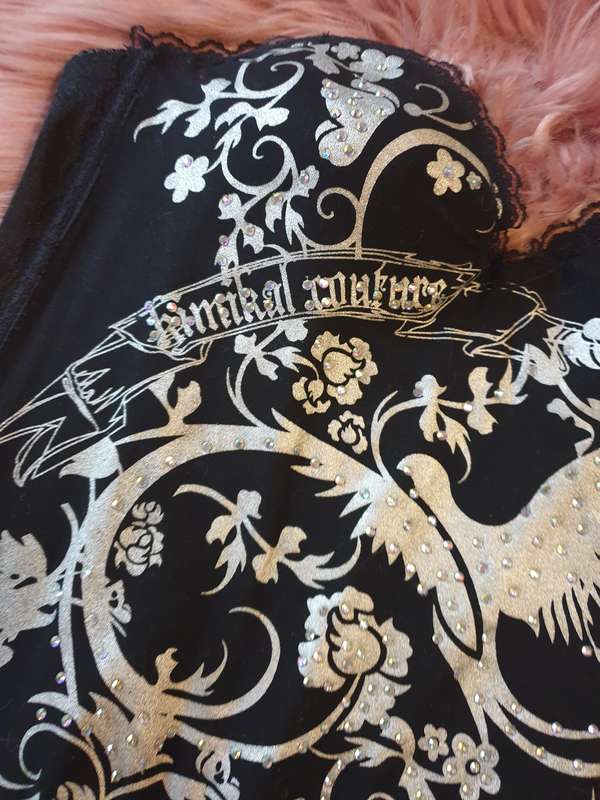Black "Kimikal Couture" Tattoo Corset