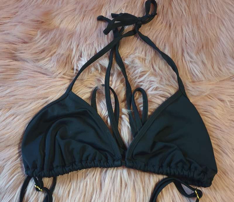 Ambrielle Bikini Top, Black Bikini Top and Scarf
