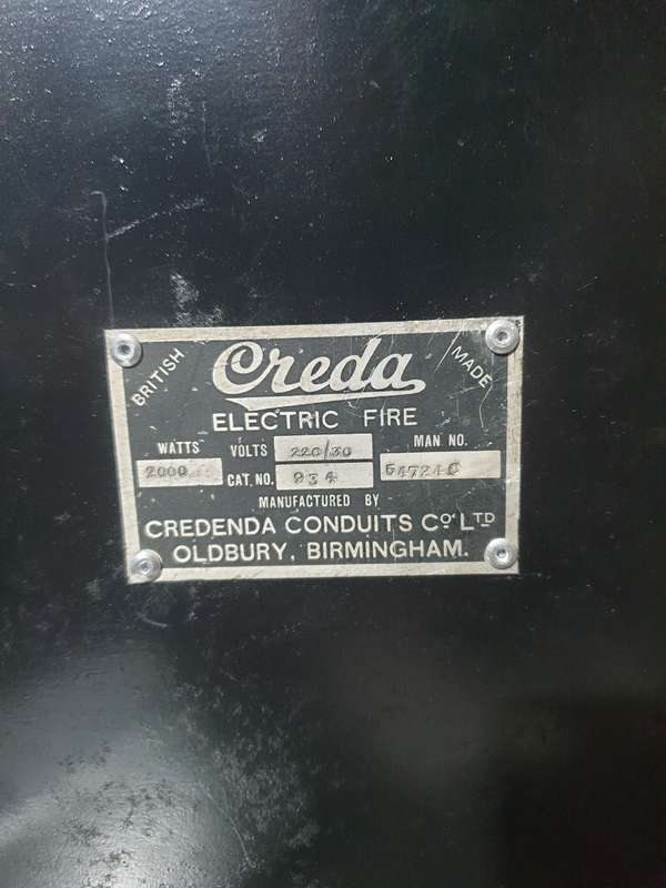 Creda Fire Heater | made in England | Good Working Order |