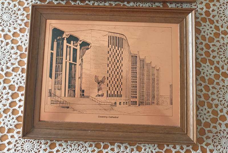 Vintage Framed Copper Etching-Etchmaster Original-Vintage Copper (set)