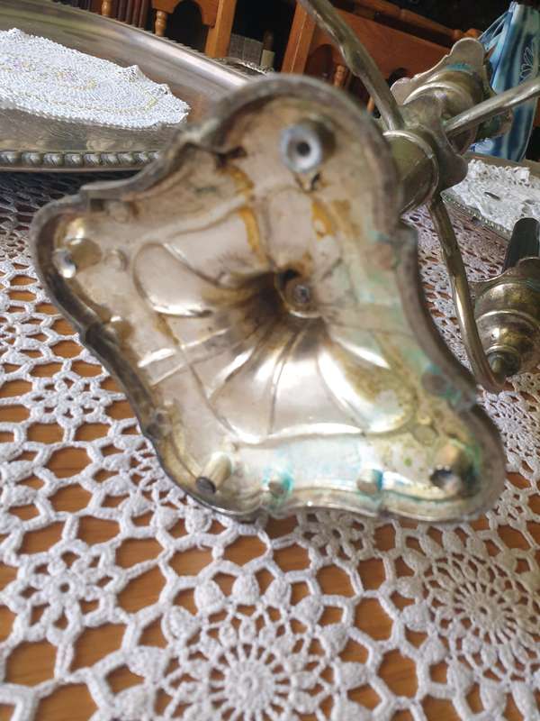 SILVER PLATED GRENADIER 5 BRANCH CANDELABRA