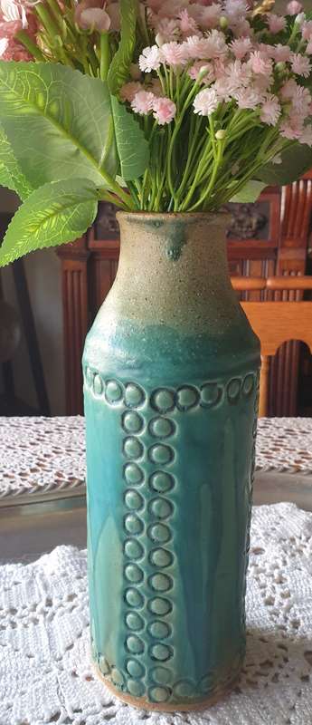 Vintage Pottery Vase |  1980 |