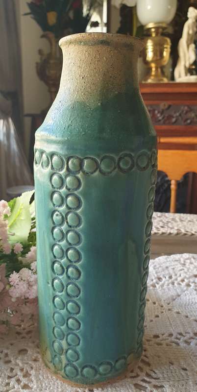 Vintage Pottery Vase |  1980 |