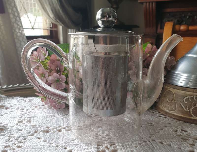 Glass Teapot | Glass Kettle  | With Removable Stainless Steel |