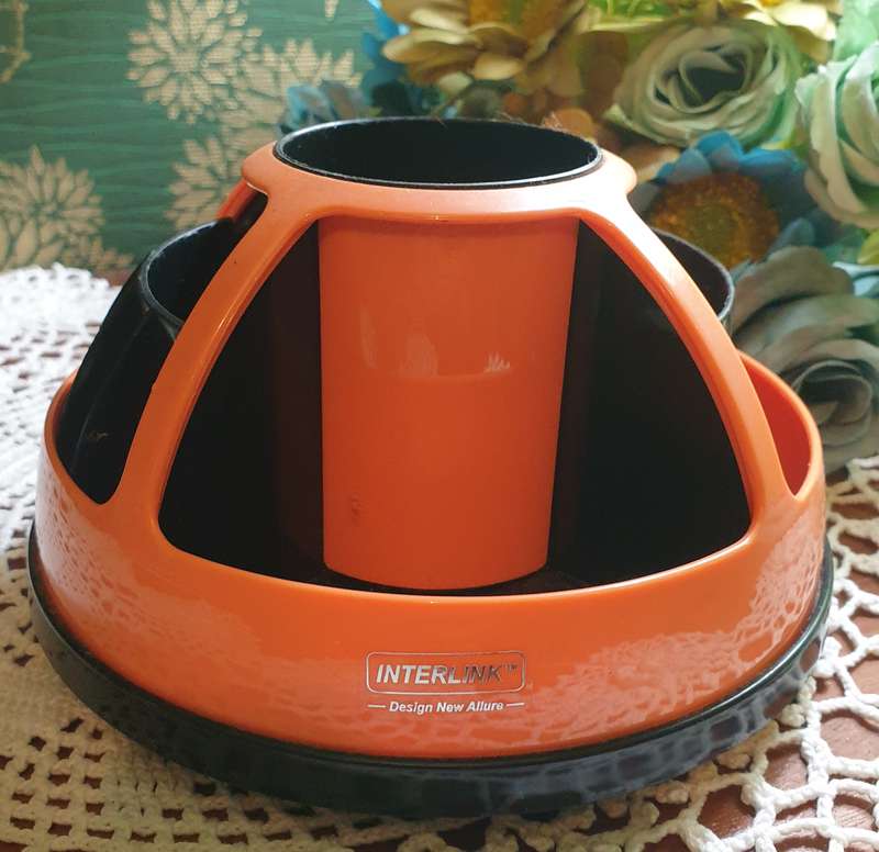 O-Life Desk Organizer | Rotating | Black-Orange |