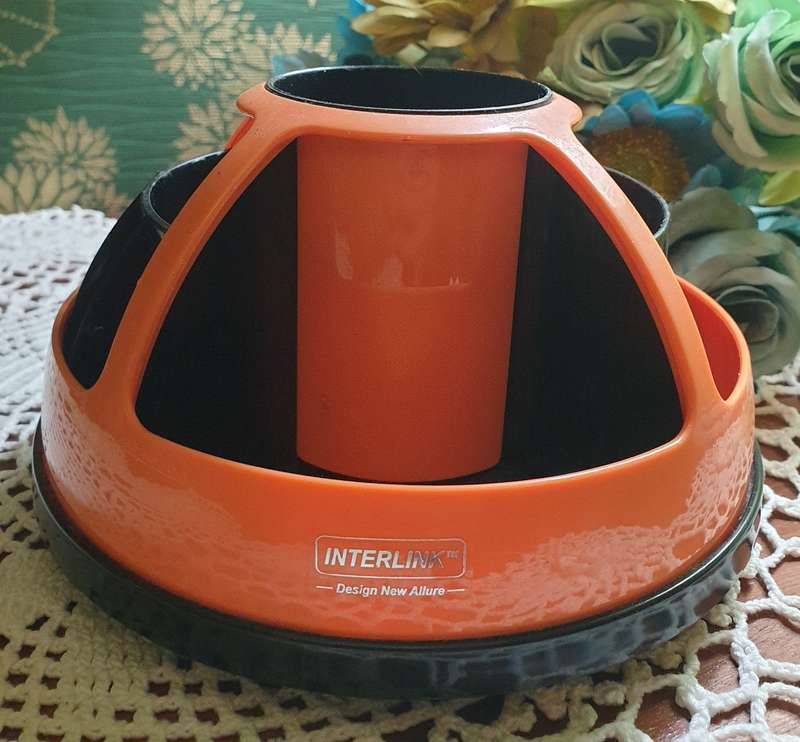 O-Life Desk Organizer | Rotating | Black-Orange |