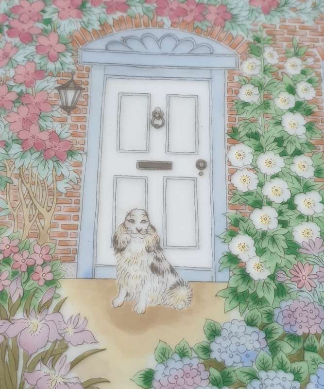 VINTAGE BWA PRODUCT DECORATIVE DOG PLATE