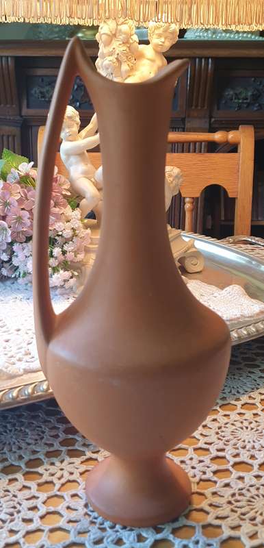 Vintage Estalagem de Cruzeiro TerraCotta Handled Pitcher - Art Deco Flair