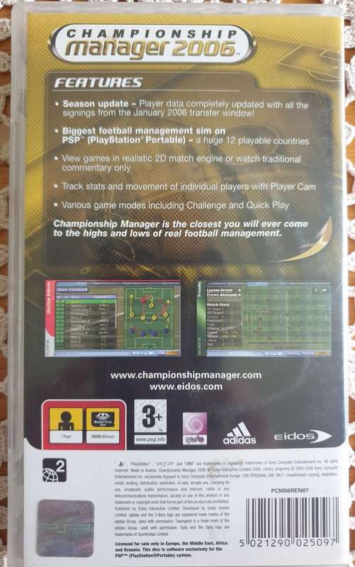 Playstation PSP  game _Championship Manager 2006