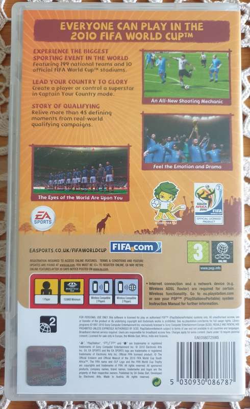 Playstation PSP  game _2010 Fifa  South Africa
