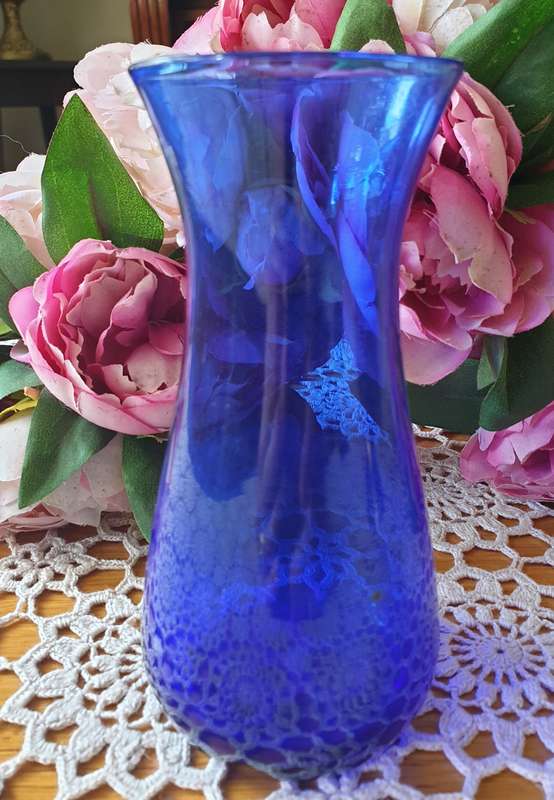 Cobalt Blue Small Glass Vase