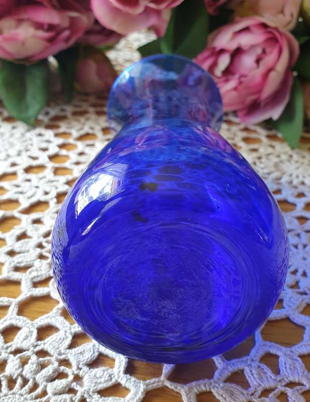 Cobalt Blue Small Glass Vase