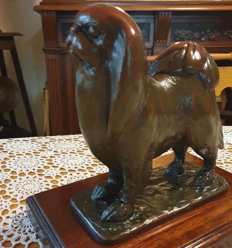 Solid Bronze Dog Sculpture by well known South African artist - Carlos Neto
