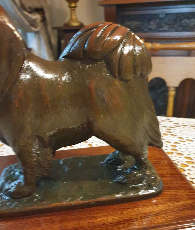 Solid Bronze Dog Sculpture by well known South African artist - Carlos Neto