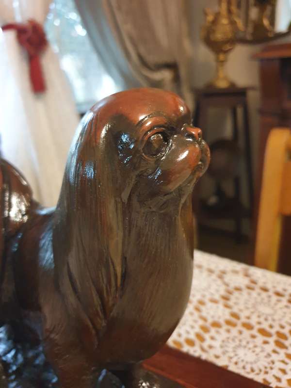 Solid Bronze Dog Sculpture by well known South African artist - Carlos Neto