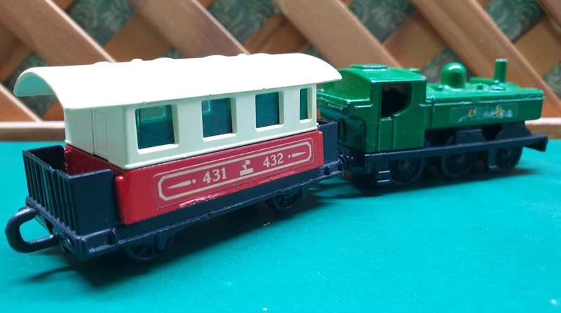 MATCHBOX -  Pannier Tank loco 1979 No 47 and Passenger Coach  1978 No 44