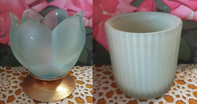 Set of Glass Candle Holders