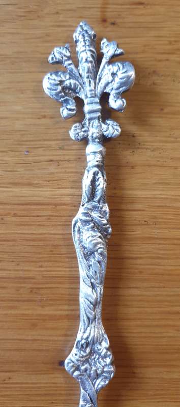 Vintage Italian Ornate Silver Plated Cake Serving Knife, Italian Silver Wedding Cake Knife