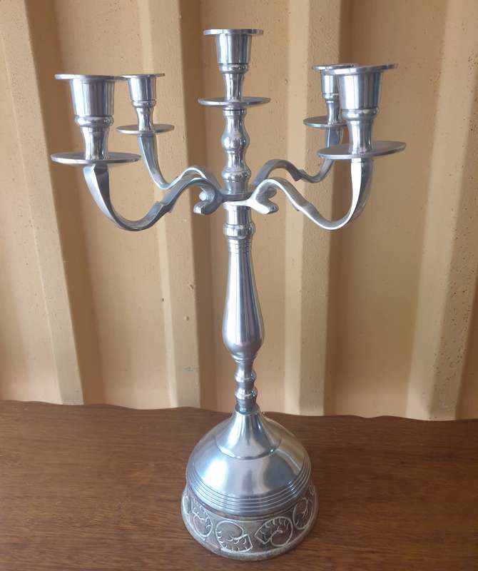 5 Arm Candelabra | PEWTER |