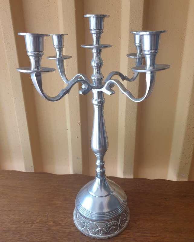 5 Arm Candelabra | PEWTER |